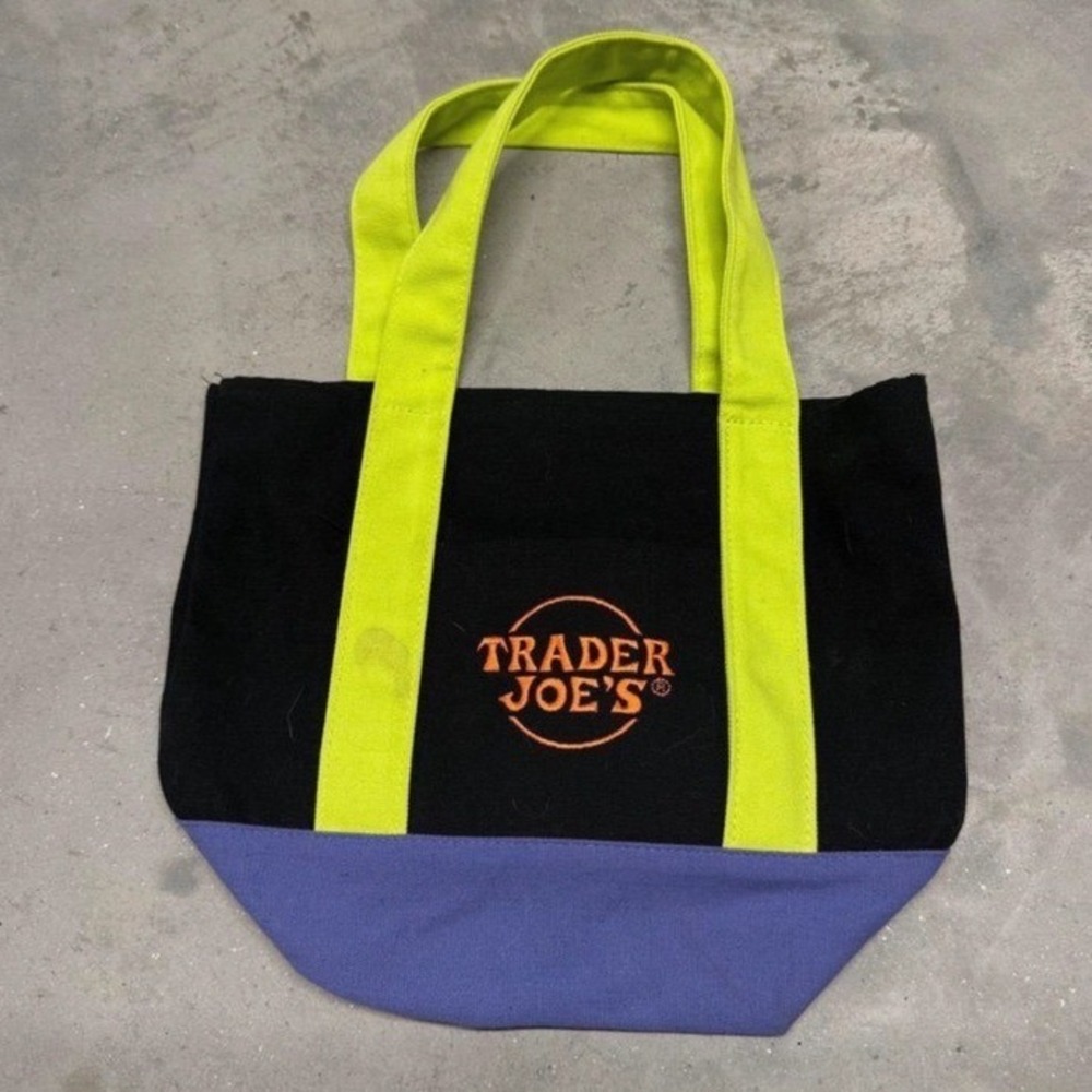 Trader Joe's Halloween Special Edition Tote Bag Black Green Purple